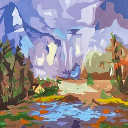 Landscape Obscura #1, 2023 (olie på linned)