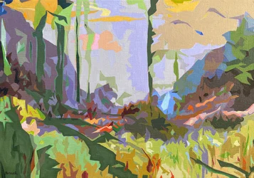 Landscape Obscura #2, 2023 (olie på linned)