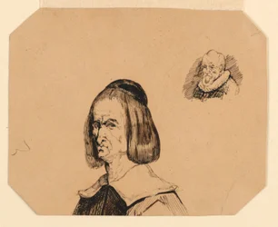 Hoveder af to mænd, i stil med Frans Hals