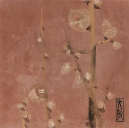 Blommeblomster, Edo-periode, slutningen af det 16.-begyndelsen af det 17. århundrede.