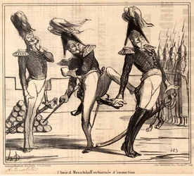 Admiral Alexander Sergeyevich Menshikov på inspektionstur, 1854.