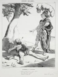 Ancient History, plade 20: Alexander og Diogenes, 14. august 1842.