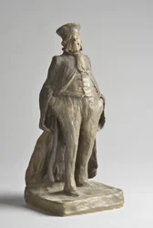 Karikaturportræt af en avocado - Skulptur af Honore Daumier (1808-1879) Dim 27x10,5x11 cm MUSEE DES BEAUX ARTS - PALAIS LONGCHAMP