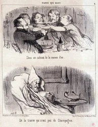 Tegnefilm om gastronomisk misbrug. Serie "" Paris qui drinks": "" i et skab i House d