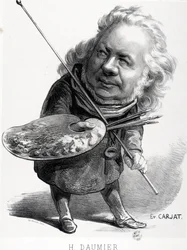 Tegneserie af Honore Daumier (1808-1879), fransk gravør, maler og billedhugger. Carjat-gravering (1828-1906). Mål: 29,5x23 cm. Arbaud Museum.