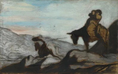 Don Quixote og Sancho Panza. Omkring 1855