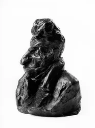 Buster anklaget for "berømtheder fra det retfærdige middel"-karikatur af Jean Auguste Chevandier de Valdrome (1781-1865), stedfortræder og jævnaldrende i Frankrig. De dumme.” Skulptur af Honore Daumier (1808-1879) 1800-tallet. Inv L 48,9 Dim i cm H 18 x B 