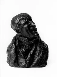 Buster anklaget for "berømtheder fra det retfærdige middel" "Formodet portræt (karikatur) af Pierre Nicolas Berryer (1757-1841), advokat. The snaggy.”” Skulptur af Honore Daumier (1808-1879) 1800-tallet. Inv L 48,22 Dim i cm H 15 x L 1 Kunstmuseum