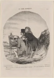 Gentleman tegner et landskab