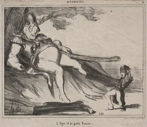 Kosakkerne til latter tallerken 61: The Ogre and his little Tom Thumb, 1854.