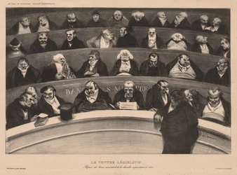 Månedsforeningens plade 18: The Legislative Belly, 1834.