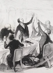 The Philanthropists of the Day, plade 8: A 43d Toast...to the Temperance Society, 1844.