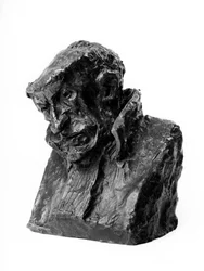 Busterne af "" celebrites of the right middle"" "" karikatur af Joachim Gaudry (1790-1865), magistrat. Trist til døden." Skulptur af Honore Daumier (1808-1879) 1800-tallet. Inv L 48,26 Dim in cm H 16 x L 1 Musee des Beaux Arts, Palais Longchamp
