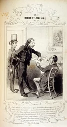 illustrationer om ideer og legender Philipon under titlen Les Cent og Robert Macaire