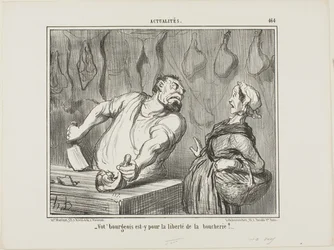 "- Og din borgerlige - er han for frihed for slagterfaget", plade 464 fra Actualités