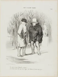 "- Det er koldt, hr. Galimard, det er koldt!... - Tillad mig at sige, at ved 8 grader er floderne og næserne frosne...", plade 39 fra Tout Ce Qu