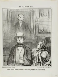 "- Det er virkelig ret smigrende at få sit portræt udstillet på Salonen," planche 7 fra Le Salon de 1857