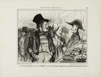 "- Sig mig, min gode mand, er det her buffeten ... jeg synes, det ser ret appetitligt ud, jeg ville ikke have noget imod at få noget....," planche 19 fra L