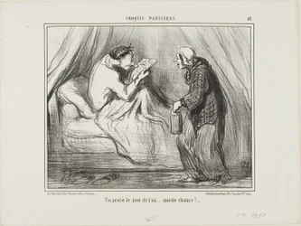 "En protest på nytårsdag! Sikke et held! ...........," plade 42 fra Croquis Parisiens
