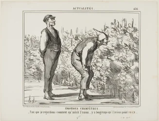 Følelser fra landskabet. "- Må se, hvordan vinen vokser ... har aldrig set det før ...", plade 436 fra Actualités