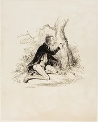 Stakkels unge mand! Bare et brev mere, og hans moralske situation ville blive helt klar, planche 1 fra Sentimens Et Passionsa