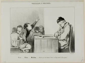 "Sir... Sir... Siiiirrrr... Gud, hvor er det irriterende at have kolik, når den tilsynsførende fører tilsyn", plade 13 fra Professeurs Et Moutards