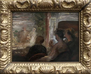En teaterloge. Maleri af Honore Daumier (1808-1879), ca. 1865. Art francais