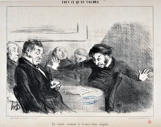 Kunstværk af Honore Daumier (1808-1879). Charivari er fra 1852: Serie ALL CE CE QU