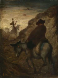 Don Quixote og Sancho Panza, ca. 1864-65 (olie på lærred)