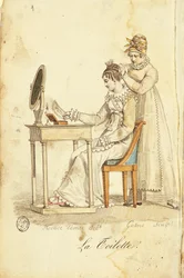 Toilet, fra "Almanach des Modes"