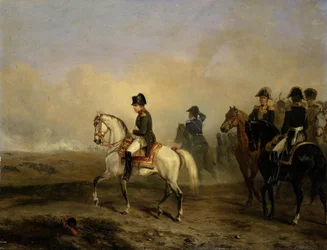 Kejser Napoleon I og hans stav til hest