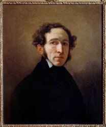 Portræt af Etienne Arago (1802-1892), dramatisk forfatter, politiker, borgmester i Paris. Maleri af Emile Dit Horace Vernet (1789-1863)
