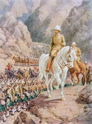 Lord Roberts (1832-1914) på march til Kandahar