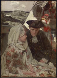 Trøstende ord (olie på lærred)
