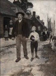 David så op i Hans Krouts ansigt, fra 