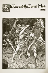 Sir Kay and the Forest Madman, illustration fra 