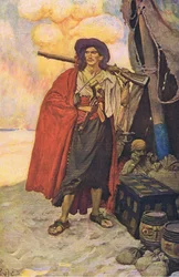Buccaneer var en malerisk fyr, fra Howard Pyles Book of Pirates udgivet af Harper & Bros, 1921