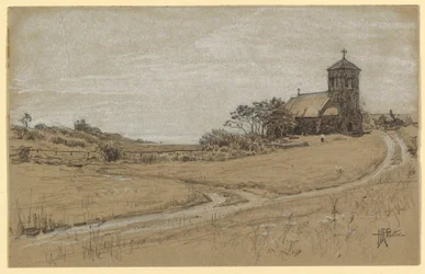 Tegning, landskab, 1880-90