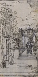 Studie til vignet-frontbillede i Poncelets "Principes Generaux pour Servir à l
