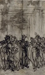 Studie til vignet i Jean François Marmontels "Contes Moraux"