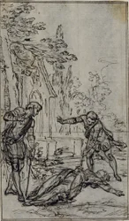 Studie til vignet i Voltaires "La Pucelle d
