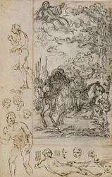 Studie til vignet i Voltaires "La Pucelle d