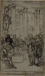Studie til en illustration i Tacitus "Tiberius, or The Six First Books of the Annals", Book V, Vol. 3, 1st Study