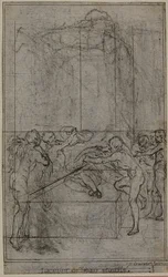 Studie til en illustration i Tacitus "Tiberius, or The Six First Books of the Annals", Book VI, Vol. 3, 1st Study