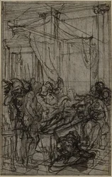 Studie til en illustration i Tacitus "Tiberius, or The Six First Books of the Annals" Book II, Vol. 1