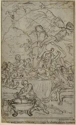 Studie til en illustration i Tacitus "Tiberius, or The Six First Books of the Annals", Book IV, Vol. 2, 2nd Study