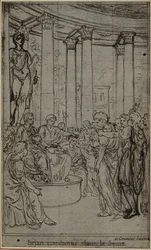Studie til en illustration i Tacitus "Tiberius, or The Six First Books of the Annals", Book V, Vol. 3, 2nd Study