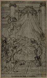Studie til en illustration i Tacitus "Tiberius, or The Six First Books of the Annals", Book VI, Vol. 3, Final Study