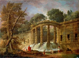 Pavillon med kaskaden, 1760.