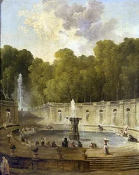 Vaskekvinder i en park